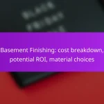 Basement Finishing: cost breakdown, potential ROI, material choices