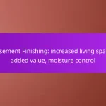 Basement Finishing: increased living space, added value, moisture control