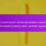 Deck Construction: enhanced outdoor experience, increased property value, aesthetic appeal