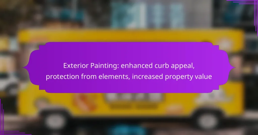 Exterior Painting: enhanced curb appeal, protection from elements, increased property value