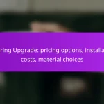 Flooring Upgrade: pricing options, installation costs, material choices