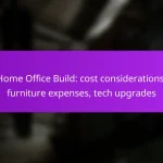 Home Office Build: cost considerations, furniture expenses, tech upgrades