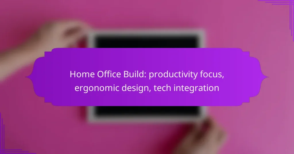 Home Office Build: productivity focus, ergonomic design, tech integration