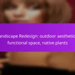 Landscape Redesign: outdoor aesthetics, functional space, native plants
