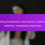 Siding Installation: cost factors, material selection, installation expenses
