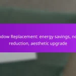 Window Replacement: energy savings, noise reduction, aesthetic upgrade